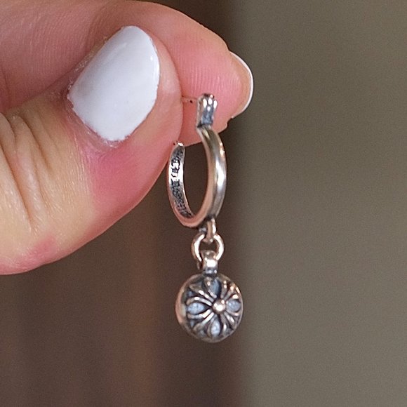 SOLD* Chrome Hearts drop pendant half hoop earring - Picture 2 of 4